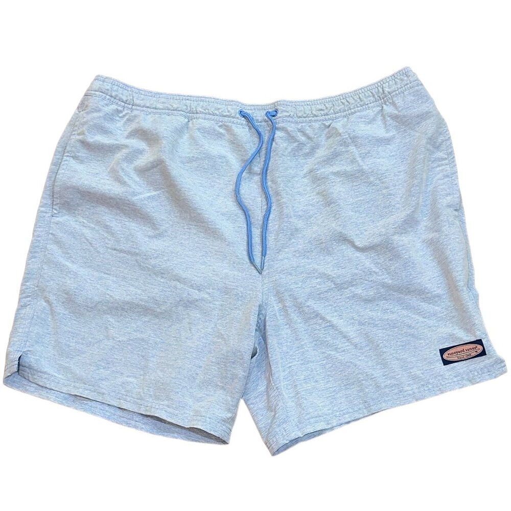 Vineyard Vines Heathered Chappy Trunks Light Blue 1M0640 Lined Bathing Suit‎ XL